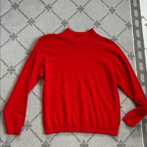 Vintage Wool Pendleton Women's Red Mock Neck Sweater